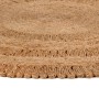Alfombra de área trenzada a mano redonda yute 120 cm de , Alfombras - Ref: Foro24-344950, Precio: 60,83 €, Descuento: -5%%