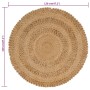 Alfombra de área trenzada a mano redonda yute 120 cm de , Alfombras - Ref: Foro24-344950, Precio: 60,83 €, Descuento: -5%%