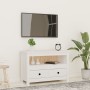 Mueble para TV de madera maciza de pino blanco 79x35x52 cm de , Muebles TV - Ref: Foro24-821498, Precio: 97,94 €, Descuento: ...