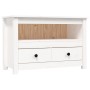 Mueble para TV de madera maciza de pino blanco 79x35x52 cm de , Muebles TV - Ref: Foro24-821498, Precio: 97,94 €, Descuento: ...
