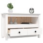 Mueble para TV de madera maciza de pino blanco 79x35x52 cm de , Muebles TV - Ref: Foro24-821498, Precio: 97,94 €, Descuento: ...