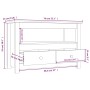 Mueble para TV de madera maciza de pino blanco 79x35x52 cm de , Muebles TV - Ref: Foro24-821498, Precio: 97,94 €, Descuento: ...