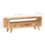 Mueble para TV de madera maciza de mango rugosa 117x30x41 cm de , Muebles TV - Ref: Foro24-321042, Precio: 227,92 €, Descuent...