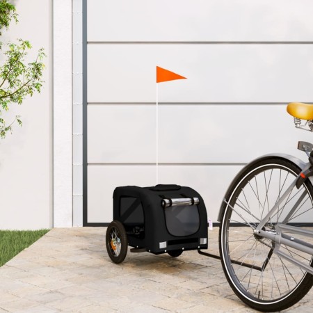 Remolque de bicicleta mascotas hierro tela Oxford negro de , Cochecitos para mascotas - Ref: Foro24-93870, Precio: 98,03 €, D...
