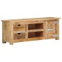 Mueble para TV de madera maciza de mango rugosa 110x30x40 cm de , Muebles TV - Ref: Foro24-328307, Precio: 168,24 €, Descuent...