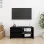 Mueble de TV de madera maciza de pino negro 80x31x39 cm de vidaXL, Muebles TV - Ref: Foro24-809898, Precio: 70,19 €, Descuent...