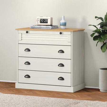 Cómoda VIGO madera maciza pino blanco 80x40x76 cm de , Cajoneras - Ref: Foro24-353161, Precio: 198,34 €, Descuento: %