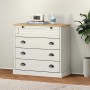 Cómoda VIGO madera maciza pino blanco 80x40x76 cm de , Cajoneras - Ref: Foro24-353161, Precio: 198,34 €, Descuento: %