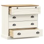 Cómoda VIGO madera maciza pino blanco 80x40x76 cm de , Cajoneras - Ref: Foro24-353161, Precio: 198,34 €, Descuento: %