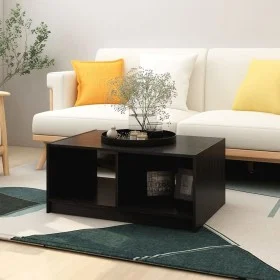 Mesa de centro de madera maciza de pino negra 75x50x33,5 cm de vidaXL, Mesas de centro - Ref: Foro24-809910, Precio: 49,67 €,...