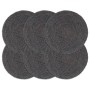 Manteles individuales redondos 6 uds yute gris oscuro liso 38cm de , Manteles individuales - Ref: Foro24-133837, Precio: 34,1...