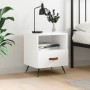 Mesita de noche madera de ingeniería blanco brillo 40x35x47,5cm de , Mesitas de noche - Ref: Foro24-827376, Precio: 38,54 €, ...