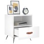 Mesita de noche madera de ingeniería blanco brillo 40x35x47,5cm de , Mesitas de noche - Ref: Foro24-827376, Precio: 38,54 €, ...