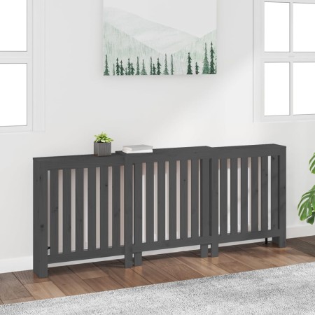 Cubierta de radiador madera maciza de pino gris 210x21x85 cm | Foro24.es | Tu tienda online para hogar, jardín y más Foro24.es