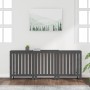 Cubierta de radiador madera maciza de pino gris 210x21x85 cm | Foro24.es | Tu tienda online para hogar, jardín y más Foro24.es