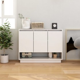Aparador de madera contrachapada blanco 97x31x75 cm de , Aparadores - Ref: Foro24-809530, Precio: 72,98 €, Descuento: %