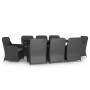 Juego de comedor de jardín 9 piezas con cojines negro de , Conjuntos de jardín - Ref: Foro24-3099546, Precio: 1,00 €, Descuen...