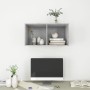 Mueble de pared de TV madera contrachapada hormigón 37x37x72 cm de , Muebles TV - Ref: Foro24-805475, Precio: 40,26 €, Descue...