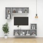Mueble de pared de TV madera contrachapada hormigón 37x37x72 cm de , Muebles TV - Ref: Foro24-805475, Precio: 40,26 €, Descue...