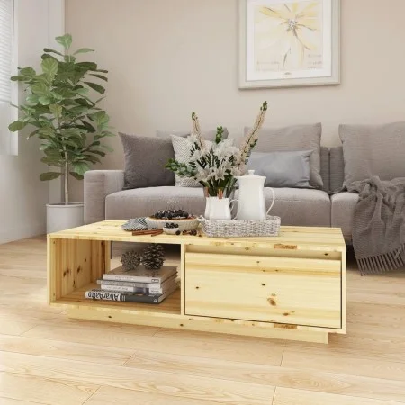 Mesa de centro de madera maciza de abeto 110x50x33,5 cm de vidaXL, Mesas de centro - Ref: Foro24-809881, Precio: 53,82 €, Des...