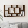 Estantería de pared con 8 compartimentos roble ahumado de , Estantes y estanterías - Ref: Foro24-342592, Precio: 52,53 €, Des...