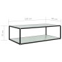 Mesa de centro vidrio templado blanco 120x60x35 cm de , Mesas de centro - Ref: Foro24-322904, Precio: 77,13 €, Descuento: %