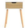 Mesitas de noche 2 uds madera ingeniería blanco y roble Sonoma de , Mesitas de noche - Ref: Foro24-326806, Precio: 103,19 €, ...