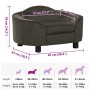 Sofá para perros felpa gris oscuro 67x47x36 cm | Foro24.es | Tu tienda online para hogar, jardín y más Foro24.es