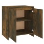 Aparador madera contrachapada color roble ahumado 70x41x75 cm de , Aparadores - Ref: Foro24-813002, Precio: 84,69 €, Descuent...