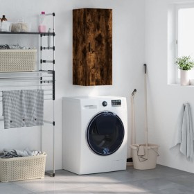 Armario de pared roble ahumado 34,5x34x90 cm de , Aparadores - Ref: Foro24-828873, Precio: 54,40 €, Descuento: -5%%