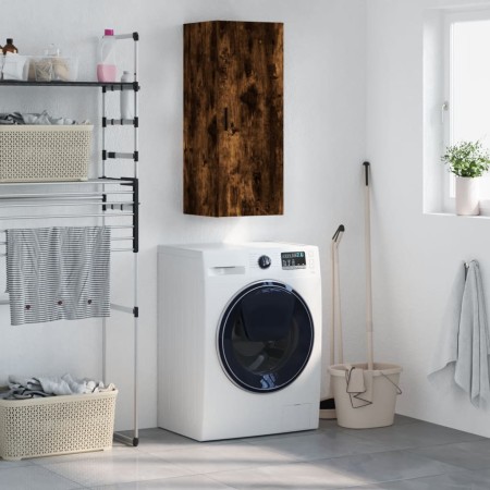 Armario de pared roble ahumado 34,5x34x90 cm de , Aparadores - Ref: Foro24-828873, Precio: 54,40 €, Descuento: -5%%