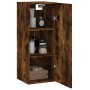 Armario de pared roble ahumado 34,5x34x90 cm de , Aparadores - Ref: Foro24-828873, Precio: 54,40 €, Descuento: -5%%