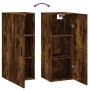 Armario de pared roble ahumado 34,5x34x90 cm de , Aparadores - Ref: Foro24-828873, Precio: 54,40 €, Descuento: -5%%