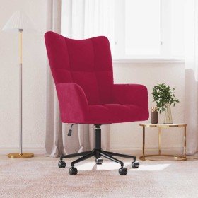 Sillón de relax de terciopelo rojo vino tinto en Sillones | Comprar online en Foru.es