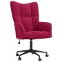 Sillón de relax de terciopelo rojo vino tinto en Sillones | Comprar online en Foru.es