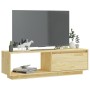 Mueble de TV de madera maciza de pino 110x30x33,5 cm de vidaXL, Muebles TV - Ref: Foro24-809888, Precio: 53,29 €, Descuento: %