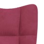 Sillón de relax de terciopelo rojo vino tinto en Sillones | Comprar online en Foru.es