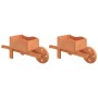 Jardineras forma de carretilla 2 uds madera abeto 47x15x19 cm de , Carretillas - Ref: Foro24-364228, Precio: 28,48 €, Descuen...
