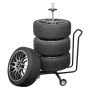 Carpoint Soporte móvil para ruedas con cubierta aluminio negro | Foro24.es | Tu tienda online para hogar, jardín y más Foro24.es