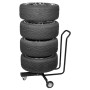 Carpoint Soporte móvil para ruedas con cubierta aluminio negro | Foro24.es | Tu tienda online para hogar, jardín y más Foro24.es