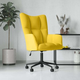 Sillón de relax de terciopelo amarillo mostaza en Sillones | Comprar online en Foru.es