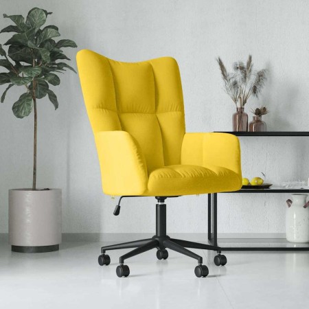 Sillón de relax de terciopelo amarillo mostaza en Sillones | Comprar online en Foru.es