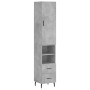 Aparador de madera contrachapada gris hormigón 34,5x34x180 cm | Foro24.es | Tu tienda online para hogar, jardín y más Foro24.es
