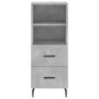 Aparador de madera contrachapada gris hormigón 34,5x34x180 cm | Foro24.es | Tu tienda online para hogar, jardín y más Foro24.es