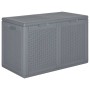Caja de almacenaje para jardín PP aspecto de ratán gris 180 L de , Cajas de almacenaje para exteriores - Ref: Foro24-364060, ...