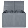 Caja de almacenaje para jardín PP aspecto de ratán gris 180 L de , Cajas de almacenaje para exteriores - Ref: Foro24-364060, ...