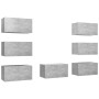 Muebles de salón 7 pzas gris hormigón 30,5x30x60 cm de , Muebles TV - Ref: Foro24-3079163, Precio: 201,01 €, Descuento: %