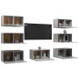 Muebles de salón 7 pzas gris hormigón 30,5x30x60 cm de , Muebles TV - Ref: Foro24-3079163, Precio: 201,01 €, Descuento: %