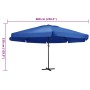 Sombrilla de jardín con palo de aluminio azul azure 600 cm de , Sombrillas - Ref: Foro24-47377, Precio: 265,06 €, Descuento: %