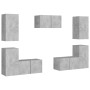 Juego de muebles de salón 7 piezas gris hormigón de , Muebles TV - Ref: Foro24-3079091, Precio: 200,99 €, Descuento: %